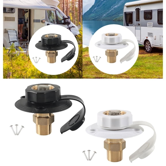 BAOSITY RV City Water Connection Inlet Kit 1/2 inch Male Sturdy Brass Pipe Threads