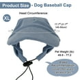 thumbnail image 2 of Sombrero para perros Unique Bargains para protección solar, sombrero visor de verano para perros y gatos con agujeros para las orejas, sombrero ajustable para cachorros, tocado de gran tamaño, azul, 2 of 7