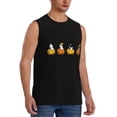 thumbnail image 2 of PAYOHTO Men's Sleeveless Shirts Gym Tank Top with French Bulldog Riding Pumpkin Car Design, 2 of 8