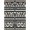 Black White Multicolor, Pattern 6, variant on Design&I 8'x10' Washable Area Rug Snag-Free Farmhouse Symmetrical Border Interlocking Entryway Boho Bathroom for Dining Room, Large Office, Lounge