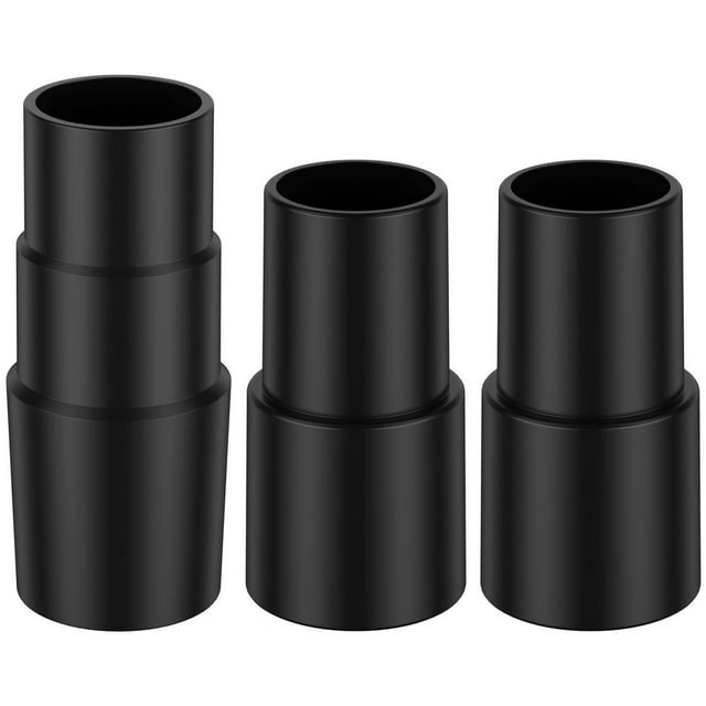 3Pcs Vacuum Hose Adapter 1-3/8 to 1-1/4 Inch and 1-1/2 to 1-3/8 to 1-1/4 Inch Vacuum Hose Converter Wet and Dry Reusable Plastic Hose Connector Attachment for Vacuum Cleaner