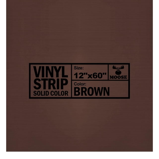 Moose Supply 12-Inch (1-Foot) by 60-Inch (5-Foot) | Solid Brown | Commercial Grade Vinyl Repair Strip | for Repairing Inflatables and Bounce Houses