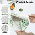 thumbnail image 6 of COEQINE PU Leather Facial Tissue Holder Facial Tissue Dispenser Rectangular Table Dryer Sheet Dispenser 7.95X4.92X4.52 Inch for Nightstand Dining Table Tabletop, Green Leaf, 2 Pcs, 6 of 7