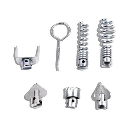

BAMILL 7Pcs Drain Cleaner Cutter Set 16mm Dredging Tools Combination Spring Cutter Head