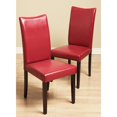 thumbnail image 1 of Chaises de Salle à Manger en Cuir Bi-cast Shino pour Chambre d'Amis, Rouge (Ensemble de 2), 1 of 1