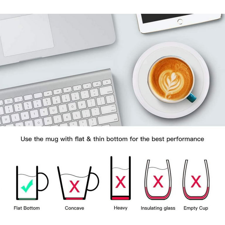 BESTINNKITS Smart Coffee Warmer, BESTINNKITS Auto On/Off Gravity-Induction Mug  Warmer for Office Desk Use, Candle Wax Cup Warmer Heating Pla