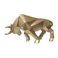 thumbnail image 3 of WLPZXP Bull Statue Ornament Art Crafts Modern Resin Sculpture Animal Statue for Cabinet Gold, 3 of 9