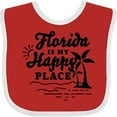 thumbnail image 3 of Inktastic Florida is My Happy Place with Palm Trees Boys or Girls Baby Bib, 3 of 4