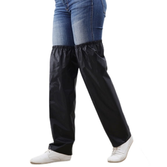Toystoory Delantal de pierna impermeable de construcción duradera protección duradera para las piernas en cualquier condición climática Suministros de limpieza para el hogar Negro SG