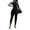 02_Black, variant on Gpoecd Womens Swimsuit Two Piece Full Length Swimwear Long Sleeve Rash Guard with Swim Pants and Zipper for UPF Sun Protection Womens Swimwear 02_Black,S