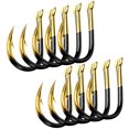 thumbnail image 1 of 10pcspack Fish Hook Barbed Colored Tungsten Alloy Bulk Fishing Hook Fishing Supplies, 1 of 6