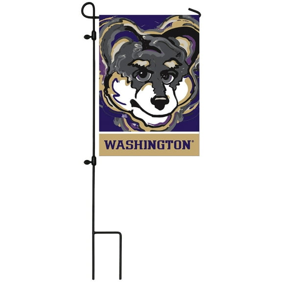 Washington Huskies Justin Patten Designed Double-Sided Garden Flag