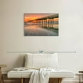thumbnail image 2 of Elephant Stock Jacksonville Beach Pier Wall Art - Horizontal Canvas Wall Art - Living Room Wall Decor - Nautical Canvas - Beige And Orange Decor - 30" x 20", 2 of 8