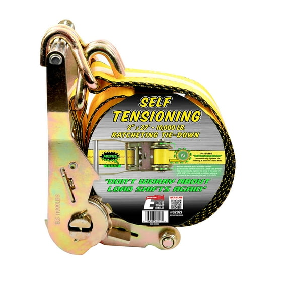 Erickson 2" X 27' Self Tensioning Ratchet W/ Double J Hooks
