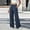 Blue, variant on Bnwani Pants for Women, Fashion straight-leg Daily Trousers with Pockets Elastic Waist
