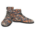thumbnail image 5 of POLERO Unisex Mens Womens Blue Orange Camouflage Running Sneakers PU Leather Athletic Office Shoes Casual Hightop Walking Hiking Tennis Platform Shoes for Sports Outdoor Jogging Gym Fitness, 5 of 7