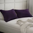 thumbnail image 3 of REGALWOVEN 2 Packs Pillowcases Soft 1800 Microfiber Pillow Shams with No Zipper, Queen Purple, 3 of 7