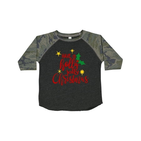 

Inktastic Holly Jolly Christmas with Yellow Stars Gift Toddler Boy or Toddler Girl T-Shirt