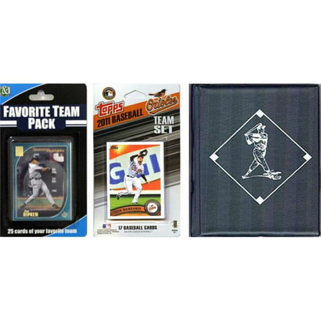 C & I Collectables 2011ORIOLESTSC MLB Baltimore Orioles Licensed 2011 Topps Team Set and Favorite Player Trading Cards Plus Storage
