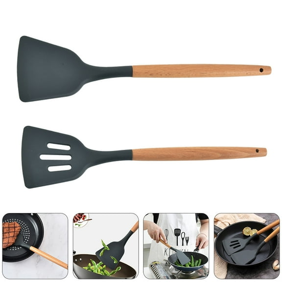 YSNOOWE Spatulas Dark Grey 2Pcs 12.6X3.1X0.4In