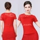 thumbnail image 4 of Vestido de baile Zulema Top hueco de encaje Rojo L, 4 of 8