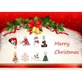 thumbnail image 1 of 8pcs Mixed Colorful Assorted Christmas Charms Pendants for Jewelry Making, DIY Craft Charms Bulk for Earrings Necklace Bracelet Jewelry Making Crafting, 1 of 2