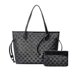 thumbnail image 1 of Women Checkered Tote Shoulder Bag Messenger Bag Purse Pu Leather Handbag Bag With Inner Pouch Multi-color Optional, 1 of 5