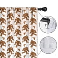 thumbnail image 4 of Blackout Kids Curtains,White Bigfoot and Footprint Pattern Childrens Insulated Curtains Set Of 2,Bedroom Essentials,Toddler Room Decor 52x63in(132x160cm), 4 of 5