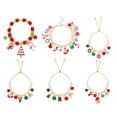 thumbnail image 2 of OUSITAID Christmas Theme Snowflake Reindeer Bell Santa Claus Pendant Adjustable Bracelets, 2 of 4