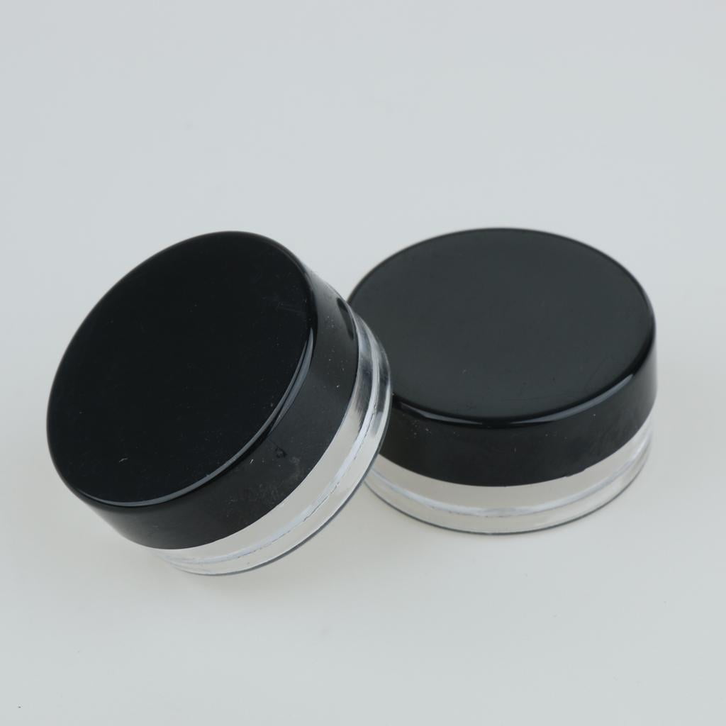 50Pcs Cream Jar Empty Jar Cosmetic Container with Screw for Lip , , Peelings - Black