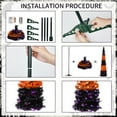 thumbnail image 3 of 5 Foot Black Halloween Christmas Tree with 50 LED Purple Lights - Collapsible Pop Up Purple Spider Sequins Tinsel Artificial Pencil Halloween Scary Decorations Home Fireplace Party Indoor Outdoor, 3 of 7