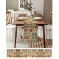 thumbnail image 3 of Country Morocco Table Runner 108 Inches, Vintage Chic Shabby Texture Aesthetic Bed Runner Dresser Scarves Tabletop for Indoor Outdoor Parties/Ceremony/Banquet, 13"x 108", 3 of 8