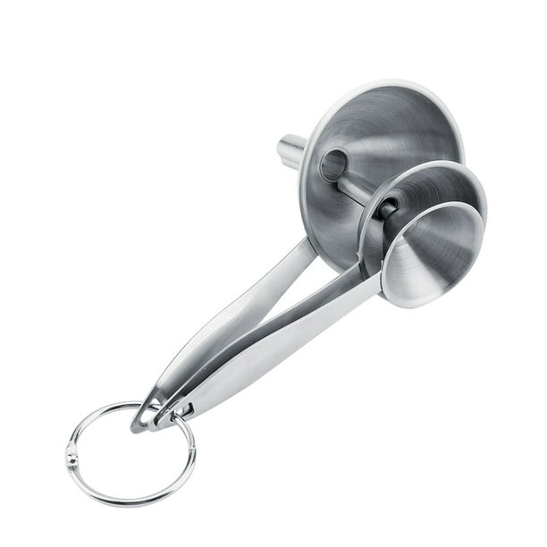 Embudo de acero inoxidable, 3 unids/set Embudos de acero inoxidable Embudo de cocina Embudo de cocina de acero inoxidable elaborado con cuidado Jadeshay A