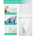 thumbnail image 3 of No Hook Shower Curtain with Snap in Liner, Abstract Blue Tulip Ray White Texture Hotel Shower Curtains for Bathroom, Washable Shower Curtain Liner Set with Mesh Top Window, 60"x72", 3 of 6