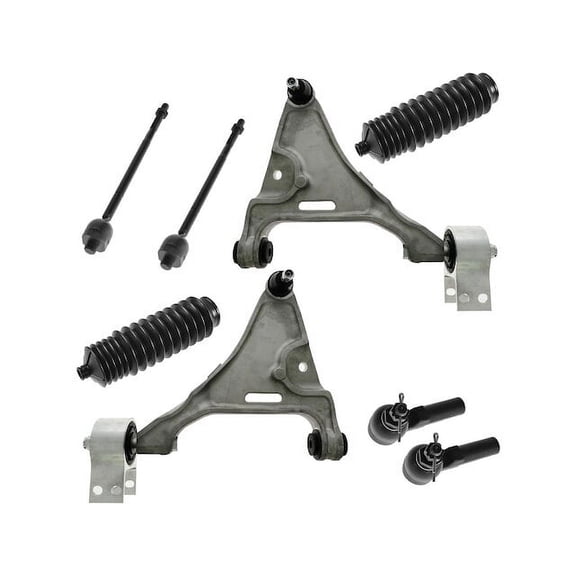 Front Control Arm and Tie Rod End Kit 8 Piece - Compatible with 2006 - 2011 Buick Lucerne 2007 2008 2009 2010