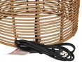 thumbnail image 6 of DecMode 25" Handmade Woven Brown Table Lamp with White Fabric Shade, 6 of 10