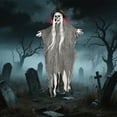 thumbnail image 5 of Wzzjkit Halloween Skeleton - Halloween Decoration Skeleton Hanging Ghost Witch with Hat Skeleton Hanging Ghost Haunteds House Room Scene Decoration Props, 5 of 7