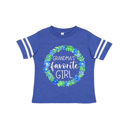 

Inktastic Grandma s Favorite Girl Blue Flower Wreath Gift Toddler Toddler Girl T-Shirt