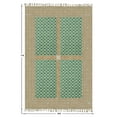 thumbnail image 2 of Casavani Handwoven Green Cotton Dhurrie Living Dining Room Carpets Geometric Area Rug9x12 feet, 2 of 6