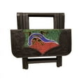 thumbnail image 2 of Portable Folding Square End Table with Beaded Surface Decor, 2 of 4