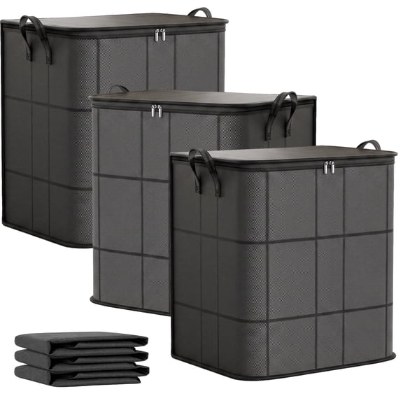 3PCS 180L Foldable Storage Bag, Spacious Moving Storage Bin
