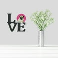 thumbnail image 2 of Pink Pug Metal Wall Artwork LOVE, 2 of 2
