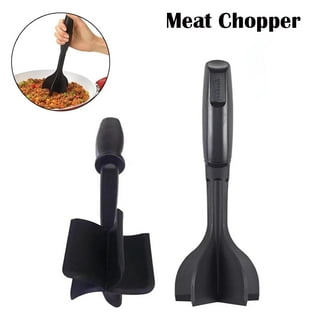 Zulay Kitchen Meat Chopper for Ground Beef and Ground Beef Smasher Durable  Plastic Masher Smoke Gray 