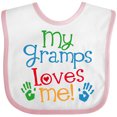 thumbnail image 3 of Inktastic My Gramps Loves Me Boys or Girls Baby Bib, 3 of 4