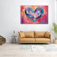 thumbnail image 4 of Chromatic Heartbeat Fusion - Black Framed Canvas Print Wall Art | 48" W x 32" H, 4 of 6