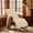 Khaki #4, variant on Flannel Recliner Pad for Chair Seat and Backrest Cushion Set | Warm Soft Thickened Cover for Home Office Nap | Rocking Chair Cushion with Full Coverage Non-Slip Design