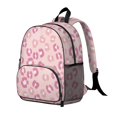 thumbnail image 2 of Pink Leopard Print Backpack for School, Cute School Bag with Adjustable Shoulder Straps and Padded Back, 13.8"x11.4"x6", 2 of 4