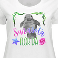 thumbnail image 4 of Inktastic Sarasota Florida Cute Swimming Manatee Women's Plus Size T-Shirt, 4 of 5