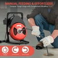 thumbnail image 3 of Towallmark 50Ft x 1/2 Inch 450W Drain Cleaner Machine, Heavy Duty Drain Auger with Air Activated Foot Pedal Control, Semi-Automatic Drain Snake for 2" to 4" Pipes, Includes 4 Cutters, 3 of 7