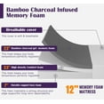 thumbnail image 4 of CL.HPAHKL King Size Mattress，12 inch Cooling Gel Bamboo Charcoal Infused Memory Foam Mattress in a Box King, Breathable Bed Mattress for Cooler Sleep Supportive & Pressure Relief, CertiPUR-US, 4 of 8